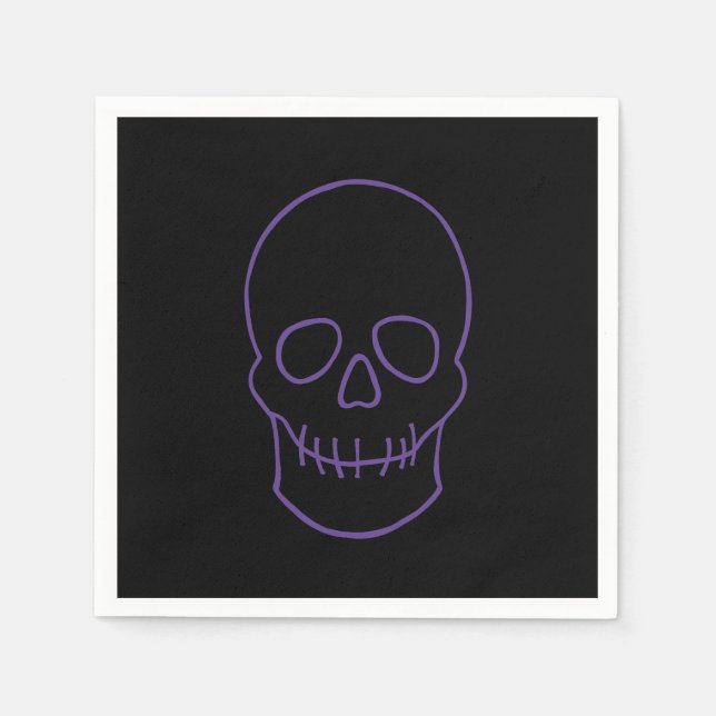 Skull in Purple and Black Napkins (Front)