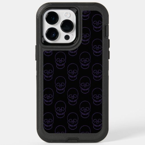 Skull in Purple and Black OtterBox iPhone 14 Pro Max Case