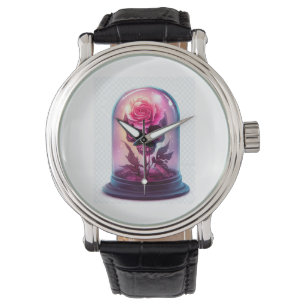 Skull in Rose Glass Watch