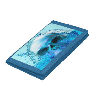 Skull in Water Trifold Wallet