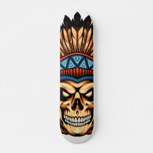 Skull Indian Skateboard