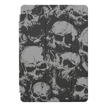 Skull Ipad Cover In Gray And Black by LangDesignShop at Zazzle
