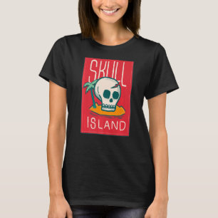Skull Island Hawaii Beach Palm Tree Tropical Summe T-Shirt
