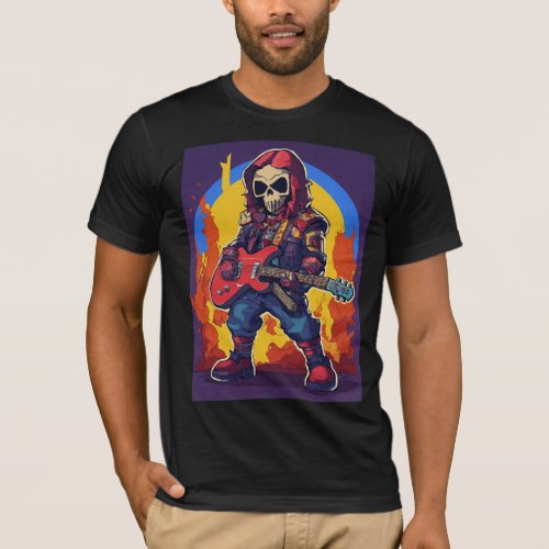 Skull Jam Rock n Roll Rebellion T_Shirt
