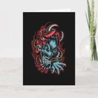 Skull Japanese Card