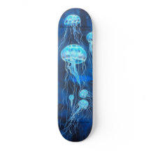 Skull Jellyfish Skate Deck