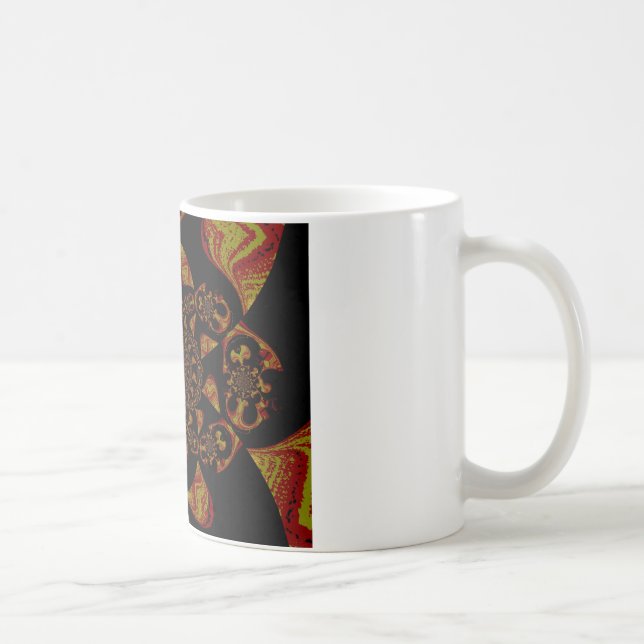 Skull Kaleidoscope Art Print Coffee Mug (Right)