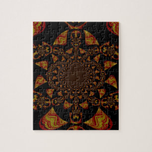 Skull Kaleidoscope Art Print Jigsaw Puzzle