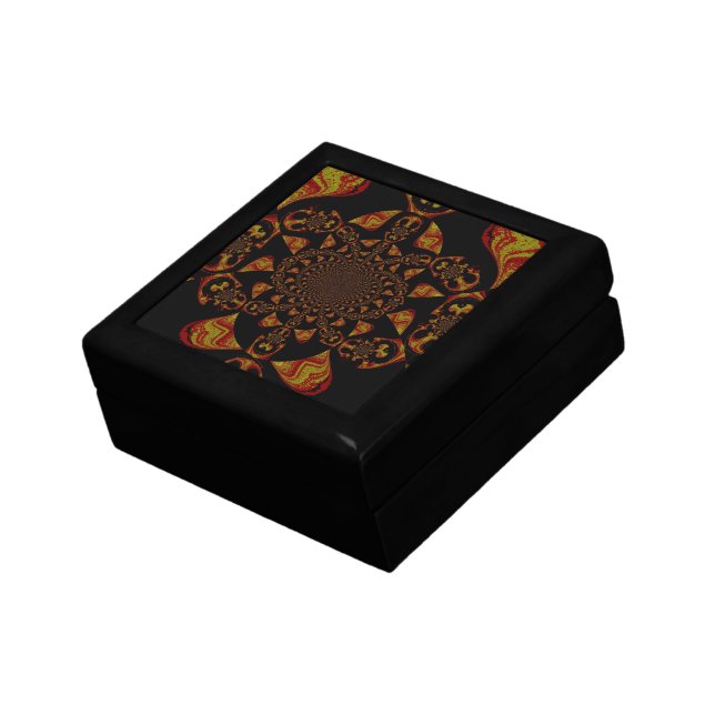 Skull Kaleidoscope Art Print Keepsake Box (Side)