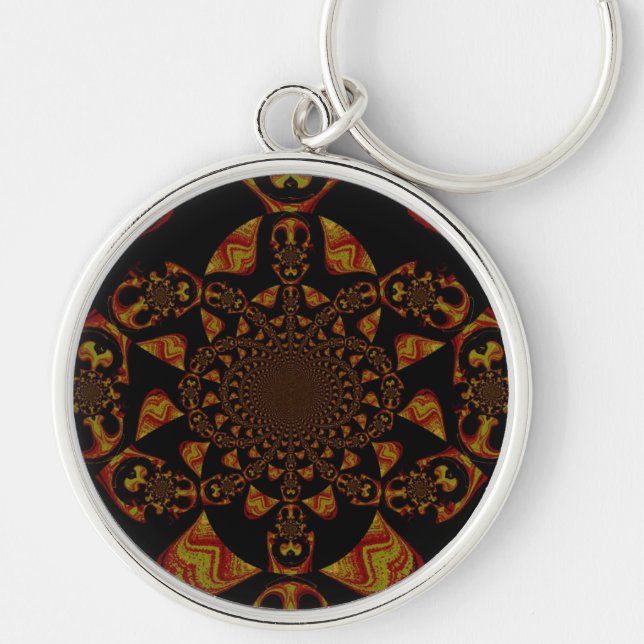 Skull Kaleidoscope Art Print Keychain (Front)