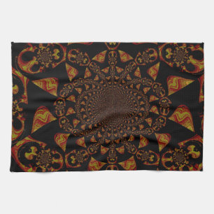 Skull Kaleidoscope Art Print Kitchen Towel