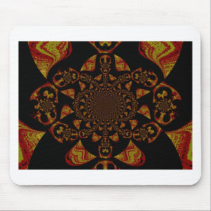 Skull Kaleidoscope Art Print Mouse Pad