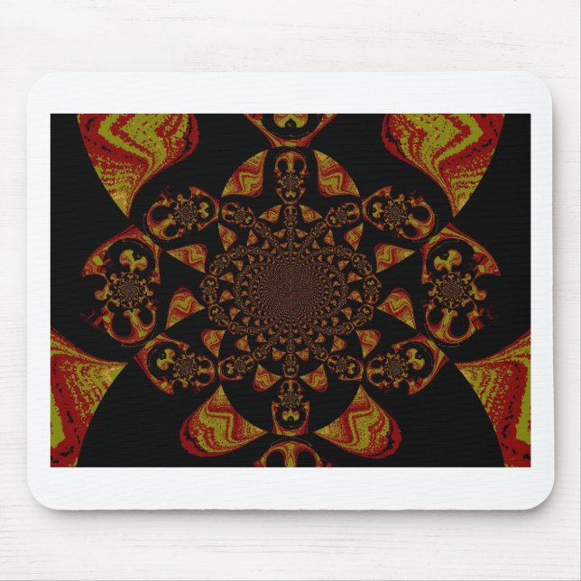 Skull Kaleidoscope Art Print Mouse Pad (Front)