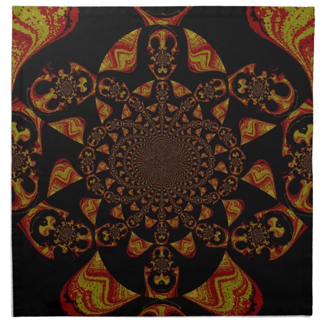 Skull Kaleidoscope Art Print Napkin (Front)