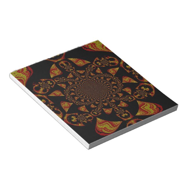 Skull Kaleidoscope Art Print Notepad (Angled)