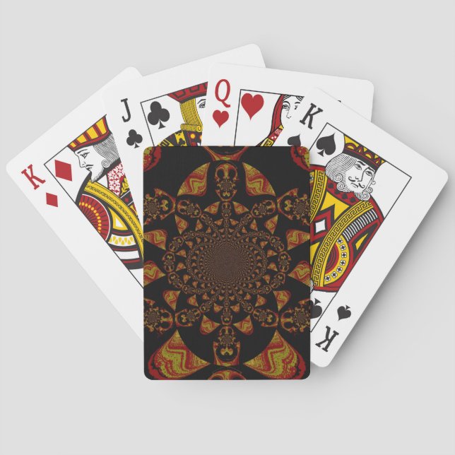 Skull Kaleidoscope Art Print Poker Cards (Back)