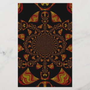 Skull Kaleidoscope Art Print Stationery
