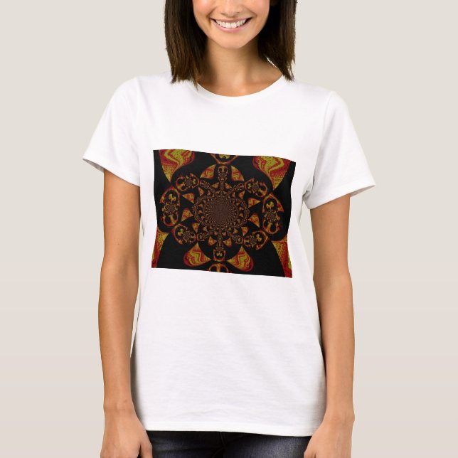 Skull Kaleidoscope Art Print T-Shirt (Front)