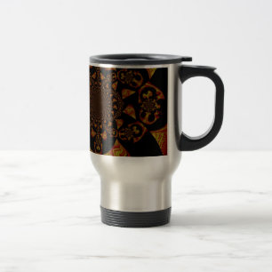 Skull Kaleidoscope Art Print Travel Mug