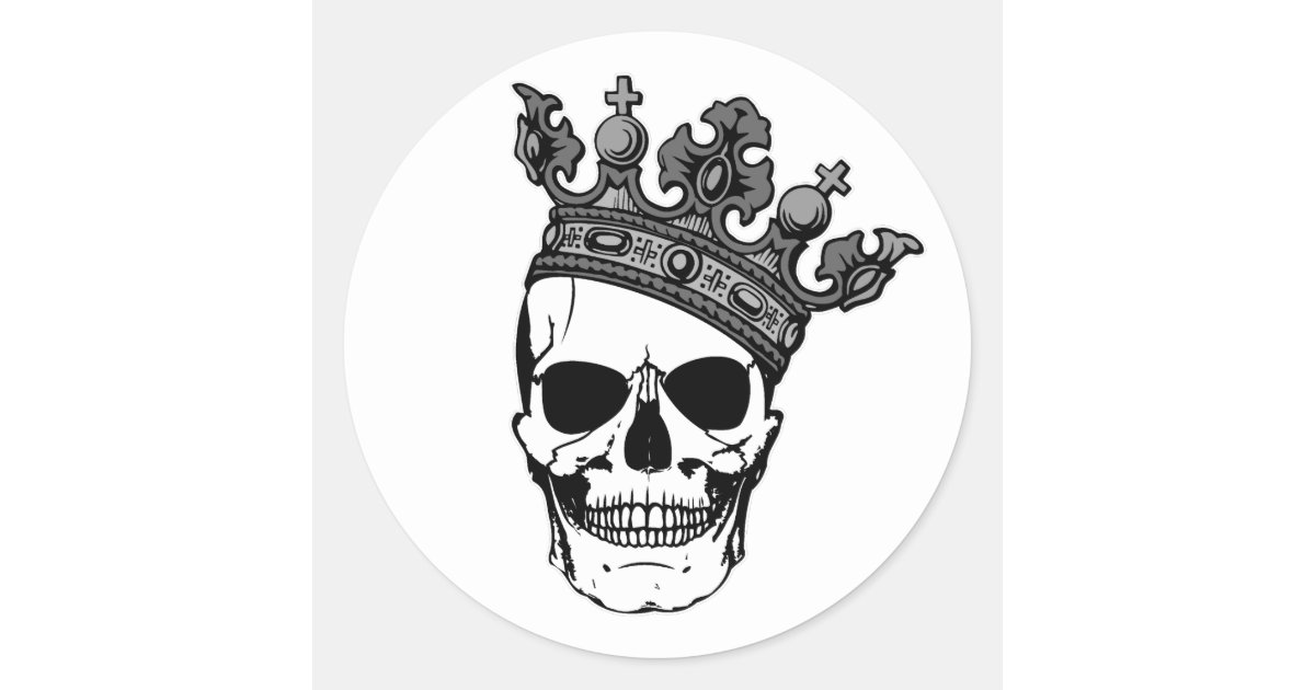 z baby games shower King Round Skull Zazzle Sticker Classic z baby games shower King Round Skull Zazzle Sticker Classic
