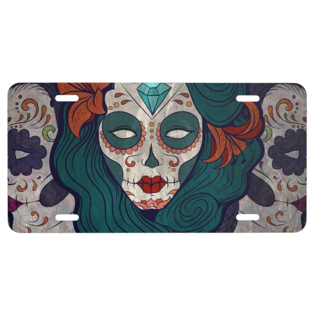 Skull Ladies License Plate (Front)
