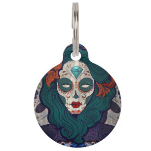 Skull Ladies Pet ID Tag