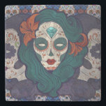 Skull Ladies Stone Coaster<br><div class="desc">Skull Ladies</div>