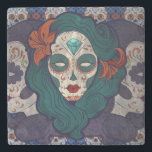 Skull Ladies Stone Coaster<br><div class="desc">Skull Ladies</div>