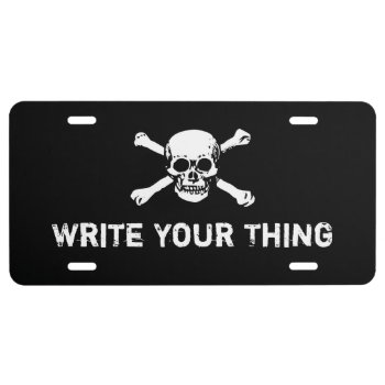 Skull License Plate by ZionMade at Zazzle