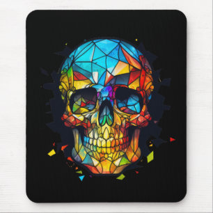 Skull Life Time Stained Glass Character Mouse Pad