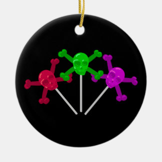 Skull Lollipops Ceramic Ornament