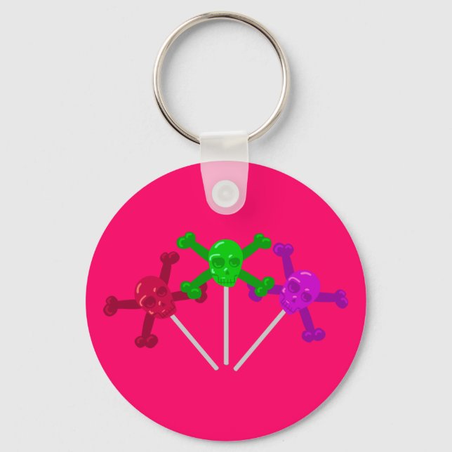 Skull Lollipops Keychain (Front)