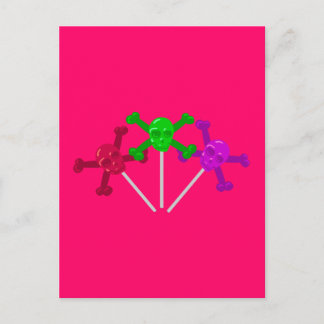 Skull Lollipops Postcard