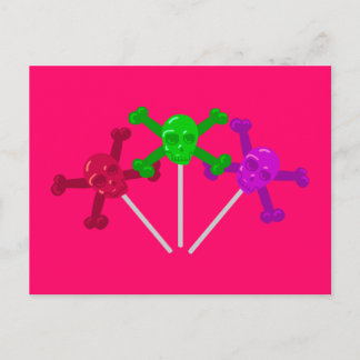 Skull Lollipops Postcard
