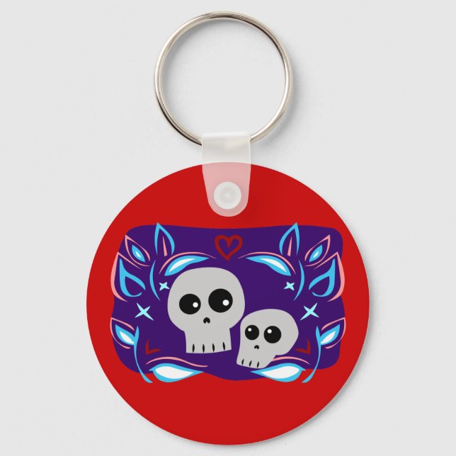 Skull Love Keychain (Front)