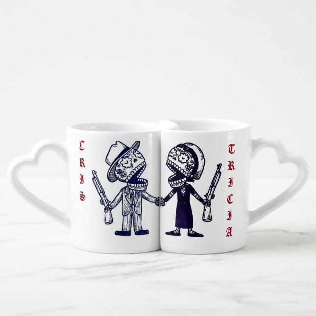 Skull love mugs (Front Nesting)
