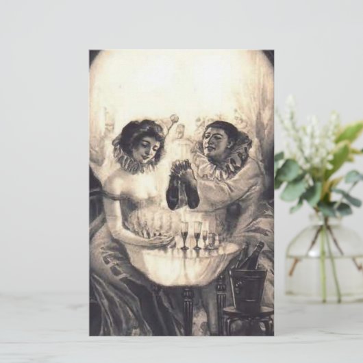 Skull Love Retro Optical Illusion (Standing Front)