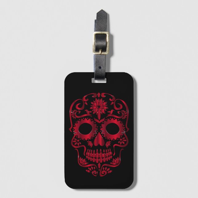 Skull Luggage Tag (Front Vertical)
