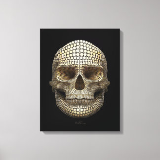 Skull Made of Circles Canvas Print