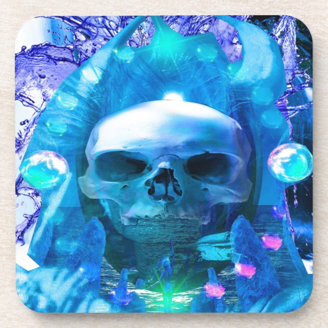 Skull Magician Drink Coaster (Front)
