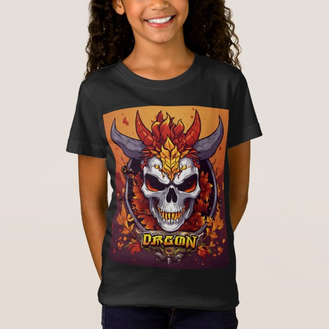 "Skull Majesty: Dragon's Embrace" T-Shirt (Front)