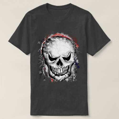 Skull man Force USA  T_Shirt