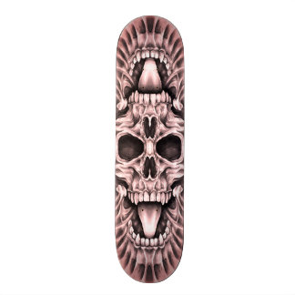 Skull Mandala customizable skateboard deck.