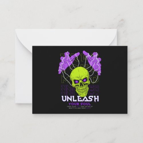 Skull manipulation free your mind illustration str note card