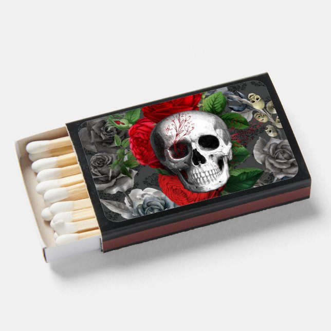 Skull Matchbox Matchboxes (Front Open)