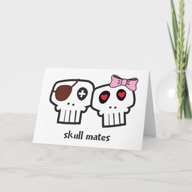 Skull Mates Valentine Holiday Card (Front)