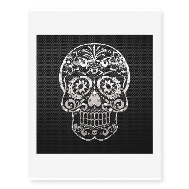 Skull,metal Temporary Tattoos (Front)