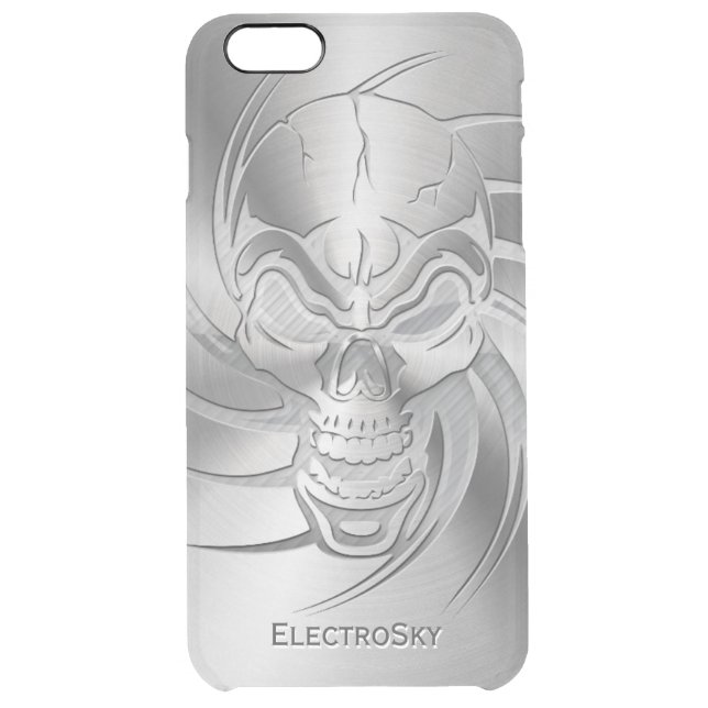 Skull Metallic Look Uncommon iPhone Case (Back)