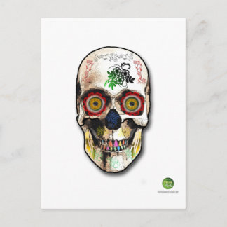 skull mexican postcard