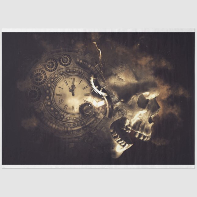 Skull Midnight 13 Decoupage Tissue Paper (Front)